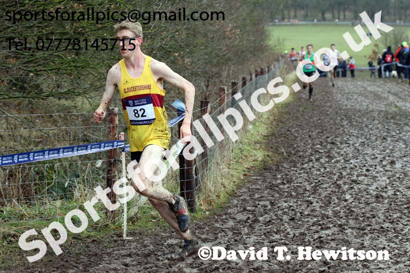 Mens under-20s 2018 British Inter Counties Cross Country Champs., Prestwold Hall, Loughborough. Photo: David T. Hewitson/Sports for All Pics